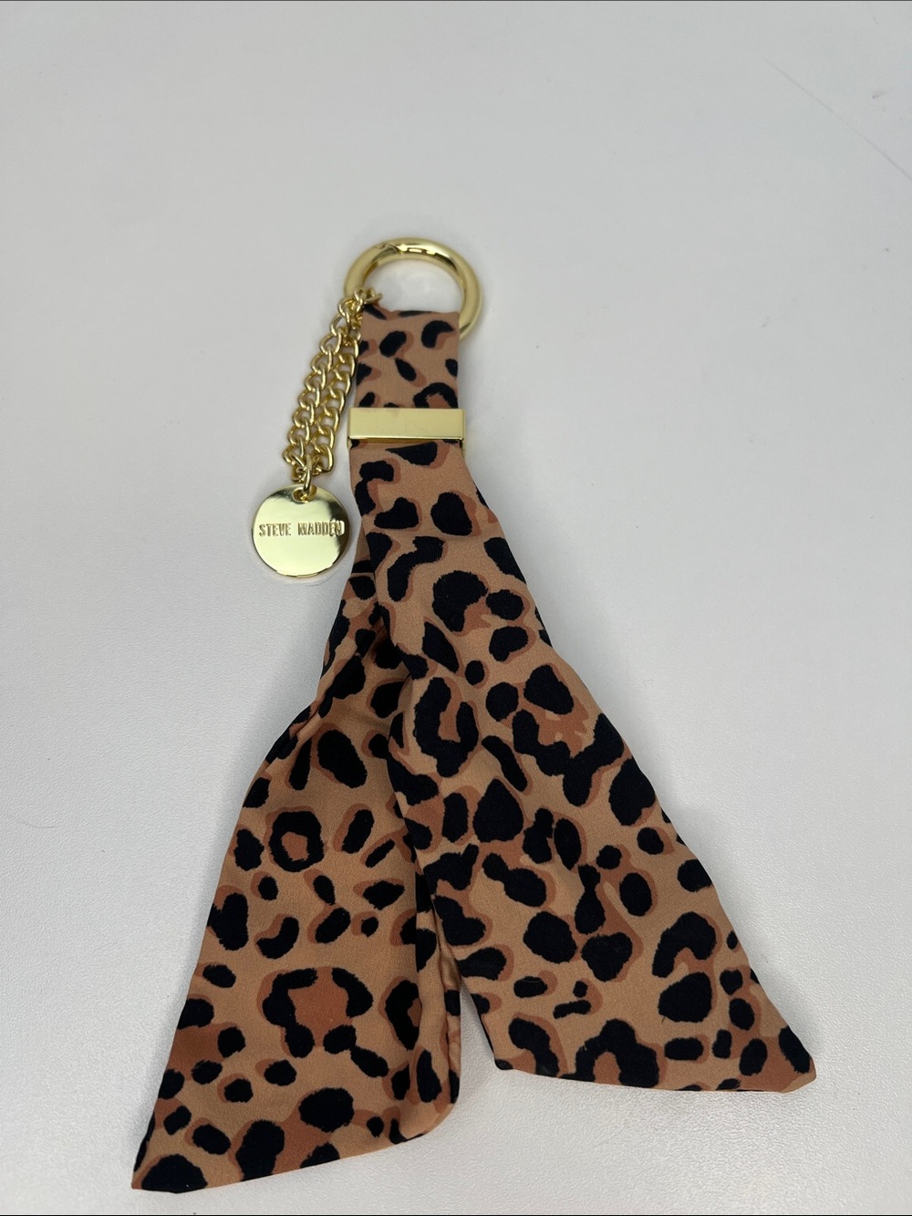 Steve Madden Leopard Print Scarf Bag Charm/Key Holder